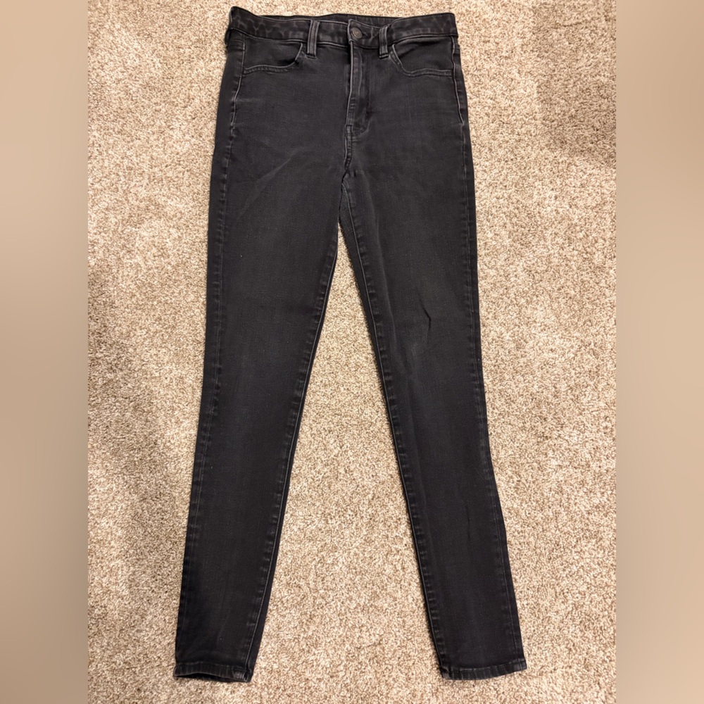 American Eagle Outfitters Black Skinny High-Rise Stretch Jeans